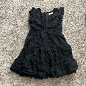 Black altard state mini dress no sleeves ruffle tank size large